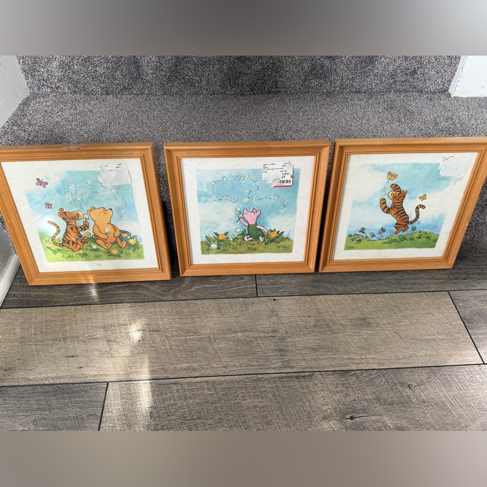 Winnie the Pooh Vintage Nursery Photos in Frames